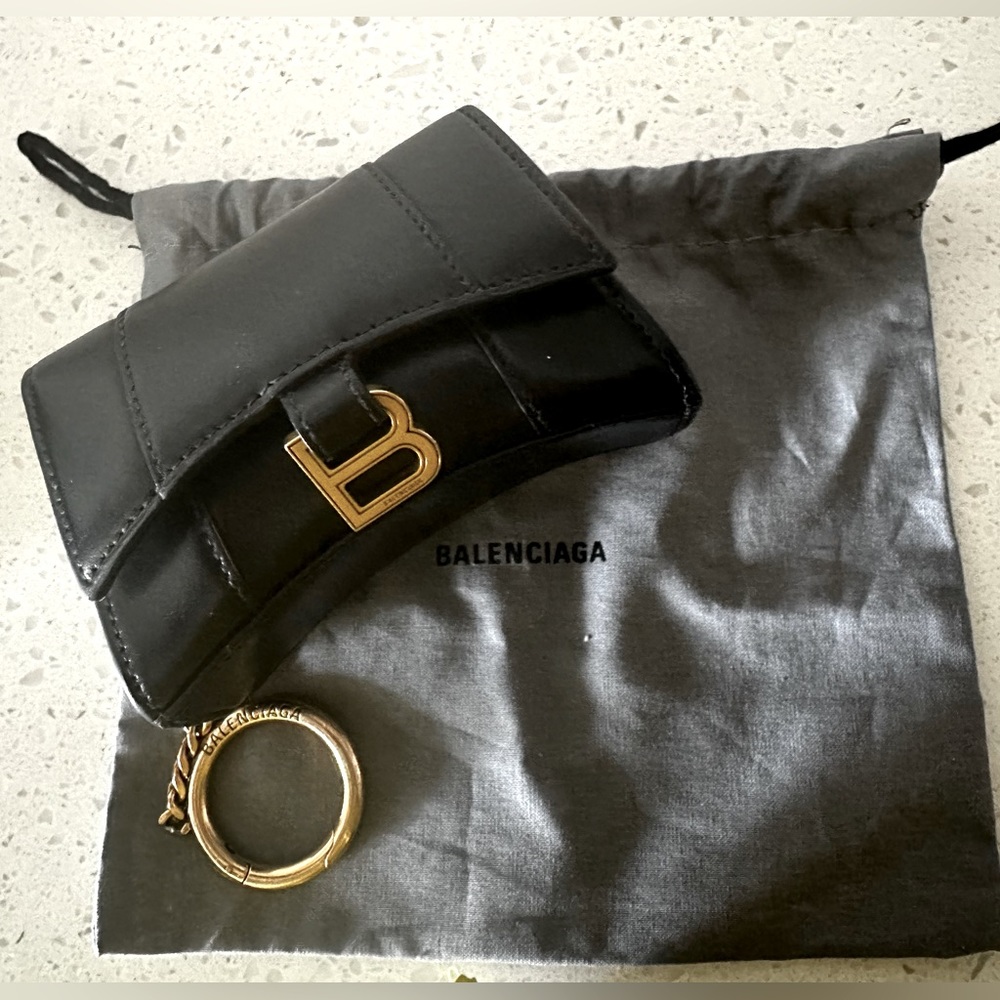 100% Authentic Balenciaga Hourglass Card Holder and Coin Purse